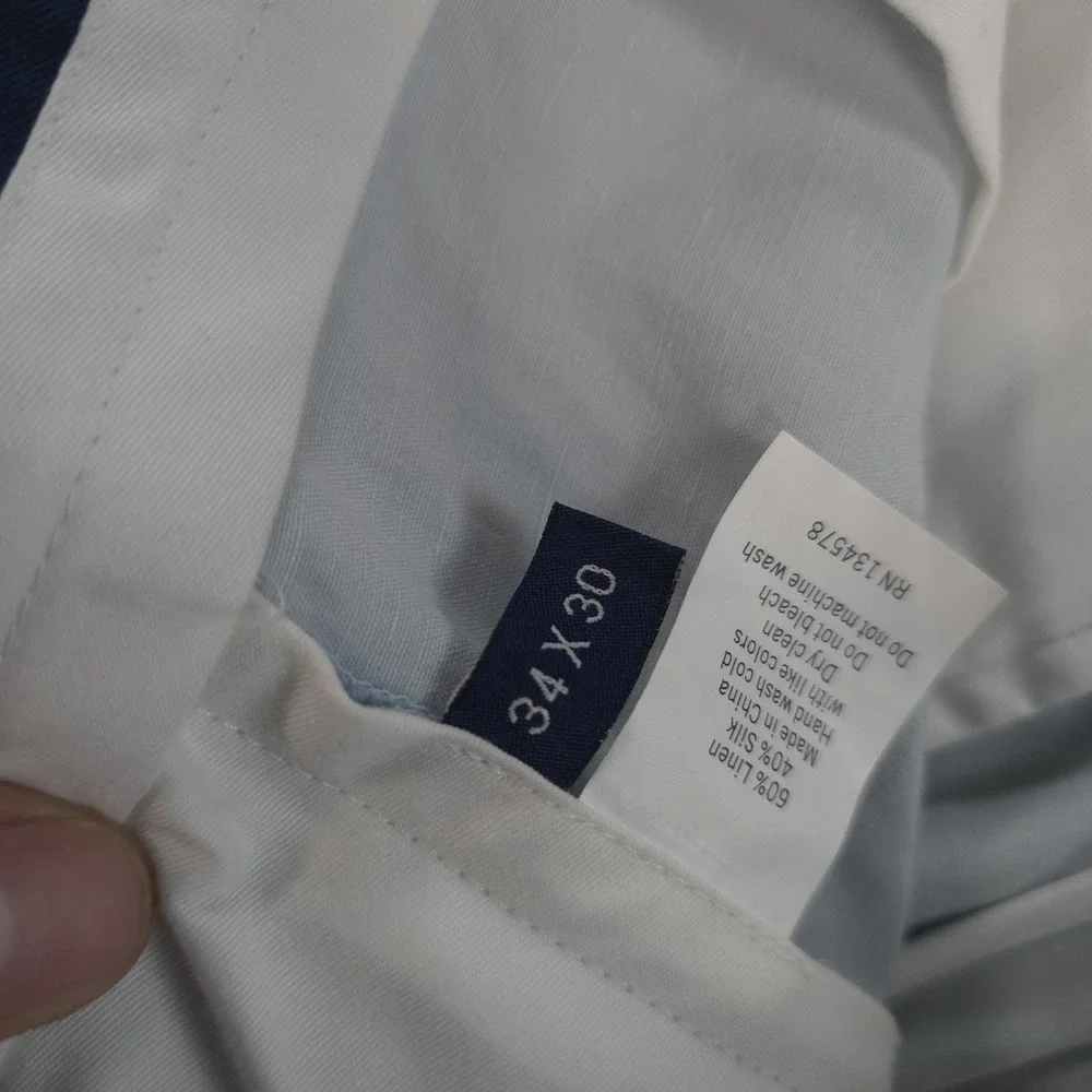 Vineyard Vines Pants Mens 34x30 Blue Clubhouse Linen Silk Dress Pants NEW Summer